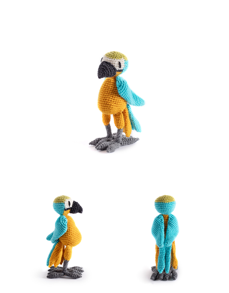 toft ed's animal jack the macaw amigurumi crochet